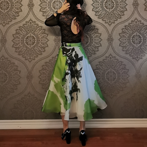 Custom made 100% silk skirt - Picture 6 of 14